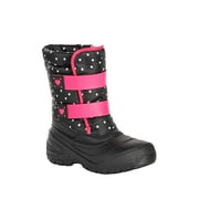 Angle View: Wonder Nation Polka Dot Hearts Two Strap Snow Boot (Little Girls and Big Girls)