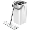 Mop And Bucket With Wringer Set Hands Free Flat Floor Mop And Bucket 4 Washable Microfiber 8524