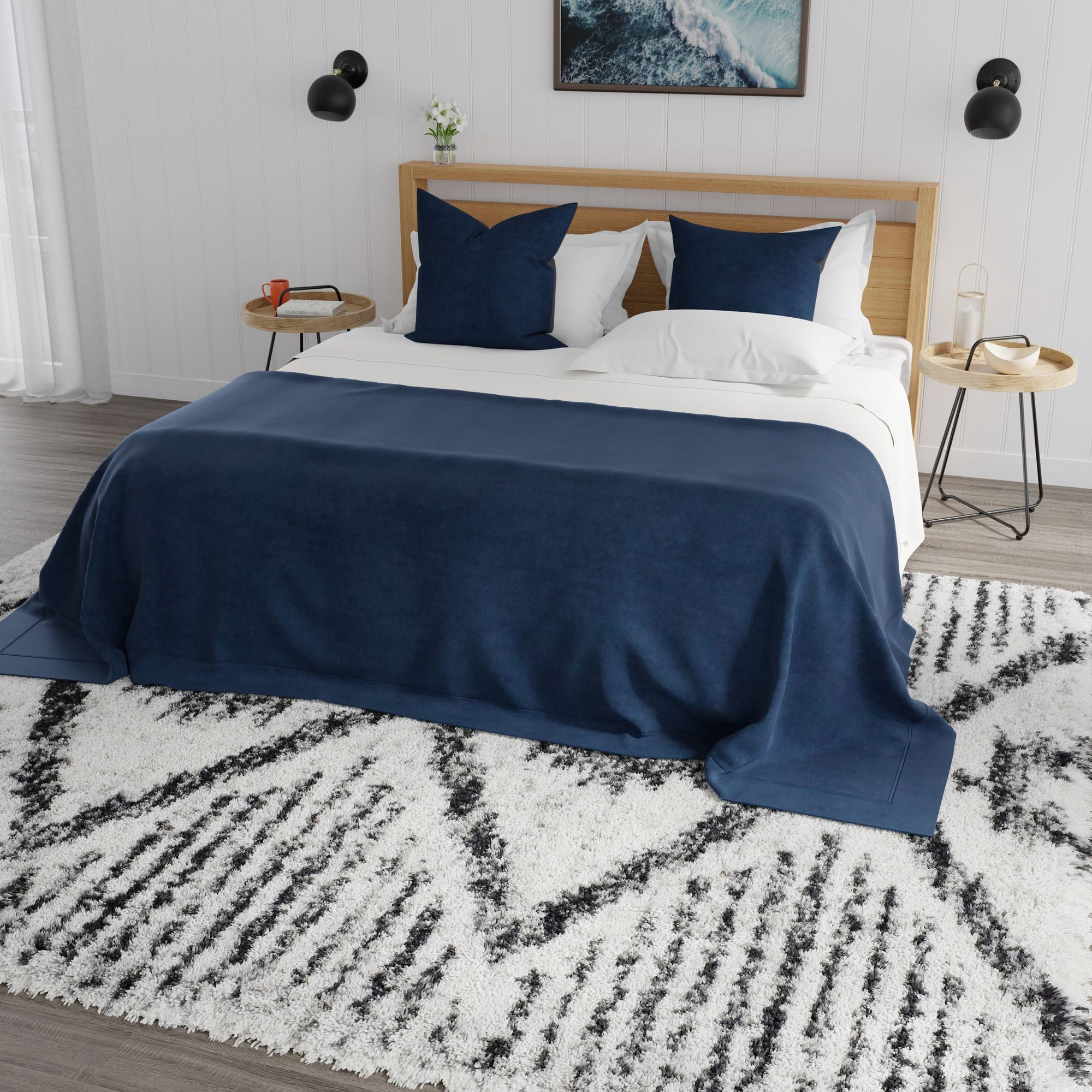 Mason Brooks Indigo Shag CG80B Transitional Geometric 2'6" X 8' Area Rug