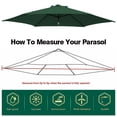 thumbnail image 3 of 9ft 6 Ribs Umbrella Replacement Canopy Garden Patio Market Table Outdoor Deck Umbrella Replacement Canopy Cover 6 Colors (Canopy Only), 3 of 12