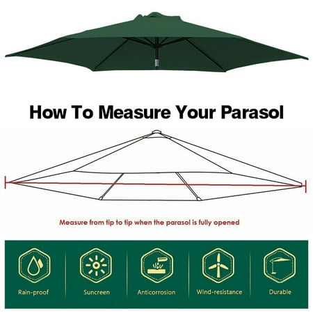 Ul Li Span Durable 160g Polyester Fabric Uv30 Protection Water Resistant Canopy For Outdoor Scenery Even When Drizzling Removable And Washable Easy To Clean After Usage Assembly No - How To Measure For A Replacement Patio Umbrella Canopy