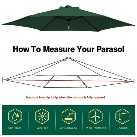 Ul Li Span Durable 160g Polyester Fabric Uv30 Protection Water Resistant Canopy For Outdoor Scenery Even When Drizzling Removable And Washable Easy To Clean After Usage Assembly No - How To Measure For A Replacement Patio Umbrella Canopy Ul Li Span Durable 160g Polyester Fabric Uv30 Protection Water Resistant Canopy For Outdoor Scenery Even When Drizzling Removable And Washable Easy To Clean After Usage Assembly No - How To Measure For A Replacement Patio Umbrella Canopy