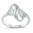 thumbnail image 1 of Criss Cross Knot Infinity Ring .925 Sterling Silver Band Jewelry Female Male Unisex Size 7, 1 of 4