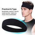 thumbnail image 3 of Sport Headbands, Elastic Moisture Wicking & Workout Headband, Non Slip Sweatband Headbands-Combination 1, 3 of 5