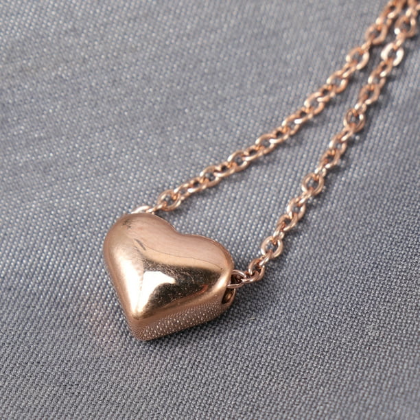 1Pc Lovely Heart Shaped Necklace Pendant Chain Neck Jewelry