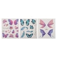 thumbnail image 1 of Unique Bargains 3 Pcs No Adhesive Fake Tattoos Butterfly Pattern Temporary Tatto for Adult Blue Green, 1 of 5