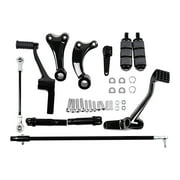 Astra Depot Black Forward Control Linkage with Foot Pegs Fit 2014-2020 Harley Sportster XL883 XL1200