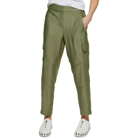 DKNY Womens High Rise Utility Cargo Pants