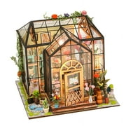DIY Miniature Dollhouse Handmade DIY Building Kits Jenny Greenhouse Wooden Doll House Flowerhouse Handmade Toys Gifts for Kids