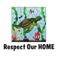 thumbnail image 2 of Turtle Wall Decal Respect our home Respect Vinyl Wall Decals Quotes Saying Decor Vibrant Sea Living Room Decoration - Size: 30 In X 27 In, 2 of 5