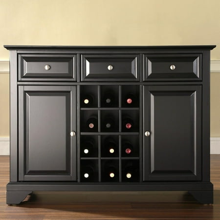 Buffet Server Sideboard - Crosley Furniture LaFayette Buffet Server and Sideboard Cabinet with Wine Storage