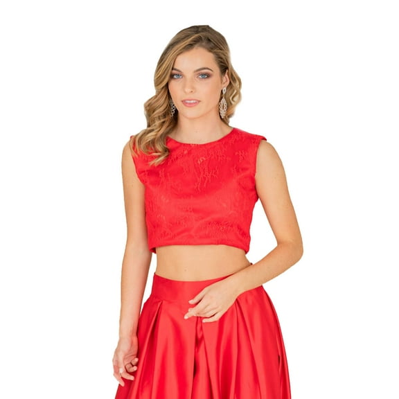 Women's Cropped Lace Top