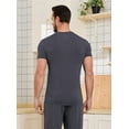 thumbnail image 4 of ANLIQI Men's Bamboo Rayon Undershirts Short Sleeve Crewneck Moisture-Wicking Undershirts (3E, M), 4 of 6