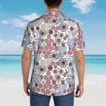 thumbnail image 6 of Balery Abstract Floral Print Men's Hawaiian Shirts Short Sleeve Beach Shirt Relaxed Fit Vacation Button Down Shirts-X-Large, 6 of 9