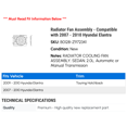 thumbnail image 2 of Radiator Fan Assembly - Compatible with 2007 - 2010 Hyundai Elantra 2008 2009, 2 of 2