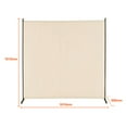 thumbnail image 3 of KFFKFF Space Separator, One-Panel Privacy Barrier, 6FT Indoor Privacy Shield, Segregation Partition for Space Division, Standalone Divider Panel for Workspace, Sleeping Area, Beige, 3 of 9