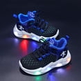 thumbnail image 4 of Gubotare Toddler Light Up Shoes Boys Children Boys Girls Light Up Sports Shoes Small Shoes Board Non Slip Soft Bottom Infant Size 3 (Blue,3 Big Kid), 4 of 7
