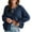 Navy, variant on ZSQDM Women's Casual Crewneck Button Down Cardigan Sweater Knit Outwear White Cardigan for Women Women's Oversized Sweater Casual Loose Crew Neck Side Split Jumper Tops Crochet Sweater(L)