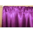 thumbnail image 2 of Shiny Satin Solid Single Curtain Panel Drapery 58 Inch Wide Fuchsia, 2 of 2