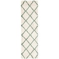 thumbnail image 5 of SAFAVIEH Hudson Amias Plush Geometric Shag Area Rug, Ivory/Green, 7' x 7' Round, 5 of 8