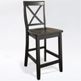 thumbnail image 4 of X-BACK BAR STOOL IN BLACK FINISH WITH 24 INCH SEAT HEIGHT. (SET OF TWO), 4 of 8