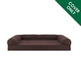 thumbnail image 2 of Furhaven - Funda de repuesto para cama para perro, acolchada, estilo sofá, lavable a máquina, color café, mediano, 2 of 5