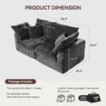 thumbnail image 4 of Sonegra 79 Inches Cloud Boneless Loveseat, Wide & Deep Seat Boneless Cloud Couch With Multi-Purpose Round Pillow, No Assembly (Gray), 4 of 6
