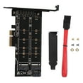 thumbnail image 2 of Adapter Card, High Speed Thick Effective PCI-E Riser Large Capacity PCI-E Power Supply  for 2 Ports Adapter Card for Computer Accessories, 2 of 7