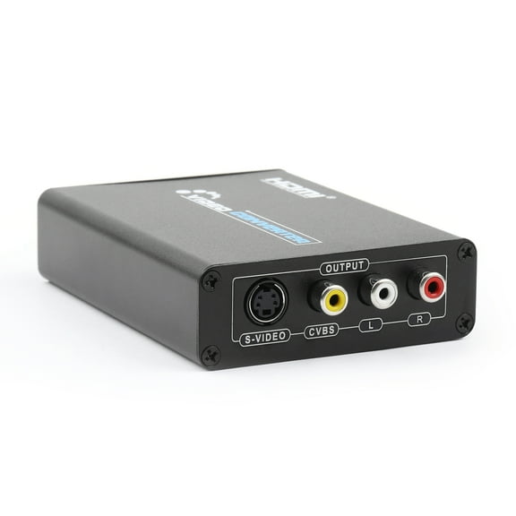 HDMI to RCA Composite AV Converter with S-Video Support 1080P Downscaling Includes US Power Adapter