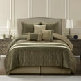 thumbnail image 2 of Nanshing Trinity 9 Piece Modern Geometric Comforter Set, Taupe, Queen, 2 of 4