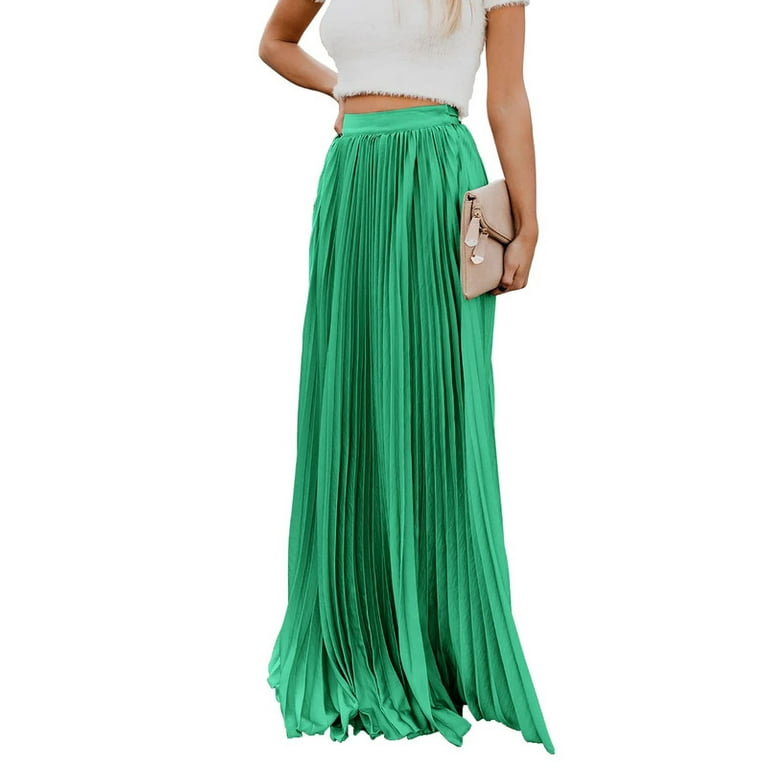 Green pleated shop skirt walmart