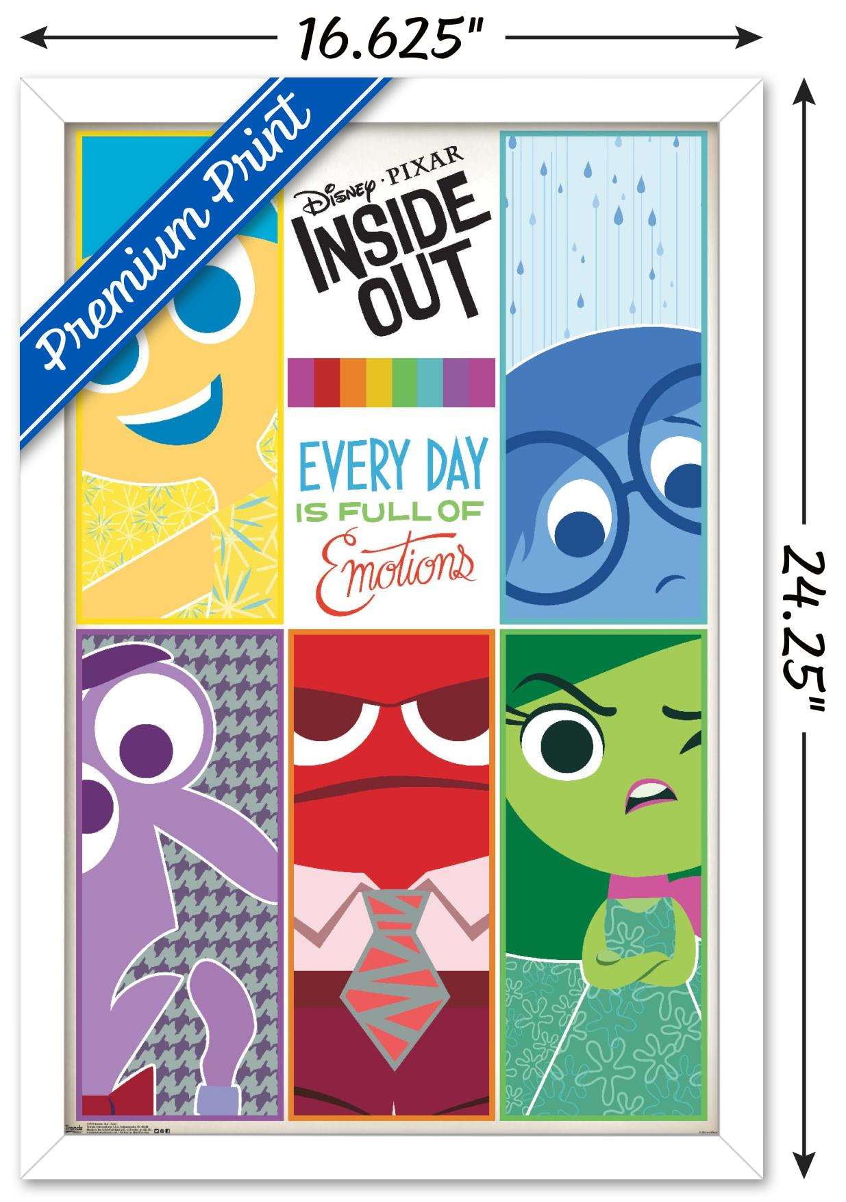 Disney Pixar Inside Out - Grid Wall Poster, 14.725" x 22.375", Framed -  Walmart.com