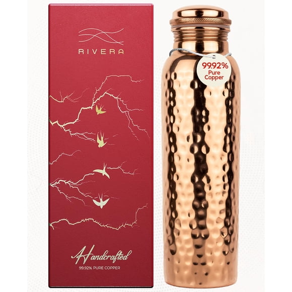 Botella de agua Rivera Hammered 950 ml de cobre puro al 99.92%