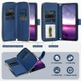 thumbnail image 6 of TECH CIRCLE for Galaxy A26 5G Flip Wallet Phone Case with Shoulder/Wrist Straps, Credit Card Slots, RFID Blocking, Cash Slot, Zipper Pocket, Magnetic Button Closure, PU Leather Protective Cover, Blue, 6 of 8