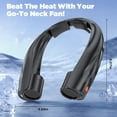 thumbnail image 3 of SIMWAL 6000mAh Neck Fan, 30H Runtime 6 Speeds 360° Airflow, USB Rechargeable Personal Fan & Wearable Fan for Camping Travel Beach Outdoor Sports, Black, 3 of 10