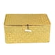 thumbnail image 5 of Cesta de almacenamiento de ratán tejida a mano rectangular con tapa Organizador de Cesto de ropa Contenedor para baño Dormitorio Picnic L Gloria Cesta de almacenamiento, 5 of 9