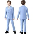 thumbnail image 5 of Lycody Boys Suit Set Slim Fit Kids Formal Suits Toddler Tuxedo Wedding Prom Classic Suits for Boy Teen Black Blue Dress Outfit, 5 of 6