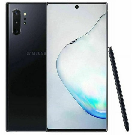 Pre-Owned Samsung Galaxy Note 10 N970U (Factory Unlocked) Aura Black 256GB Smartphone (Refurbished: Good)