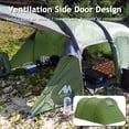 thumbnail image 6 of HOMEYA 3-4 Person Dome Camping Tent With Vestibule, 2 Room, Double Layer, Family Tunnel Tent, Green, 6 of 9