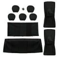 thumbnail image 4 of Yuangui 9 Pcs 5 Seats Car Seat Covers Universal Auto Seat Cover Wear Resistant Dustproof Car Seat Protector Mat Car Interior Accessory (Black), 4 of 10