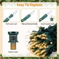 thumbnail image 6 of 117Ft 450 Counts Christmas Lights, 3 Sets of 150 Mini Lights 39 Ft String Lights with ReplaceFu-seand Bulb, Waterproof Connectable, Indoor Outdoor Christmas Decoration, 6 of 9