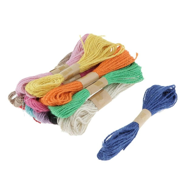 12 Pieces Raffia Paper Cord Craft Rope for DIY , Jute Rope 