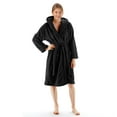 thumbnail image 2 of BC BARE COTTON Kids Microfiber Fleece Hooded Robe - Boys - Black - Xlarge, 2 of 5