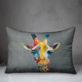 thumbnail image 3 of Creative Products Colorful Giraffe 14x20 Indoor / Outdoor Pillow, 3 of 3
