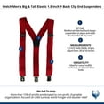 thumbnail image 4 of Welch  Elastic 1.5 Inch Y-Back Clip End Suspenders (Men Big & Tall), 4 of 4