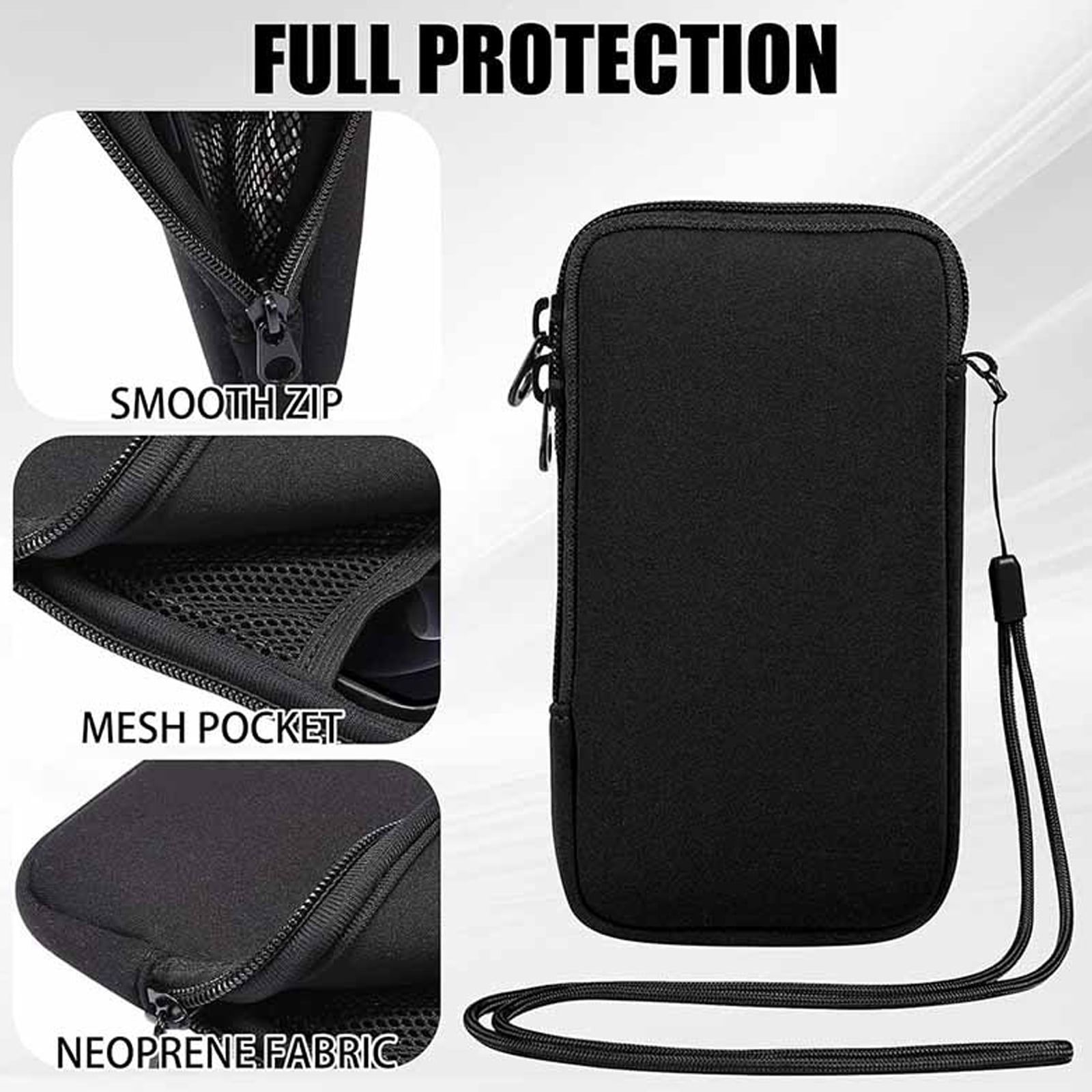 General Zippered Phone Case Protective Shockproof Cover For Smartphones On The Go