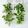 thumbnail image 5 of LABSERRON Green Garlands for Decoration Artificial Vines Morning Glory for Show Windows Party Celebrations 2Pcs 11.4in, 5 of 5