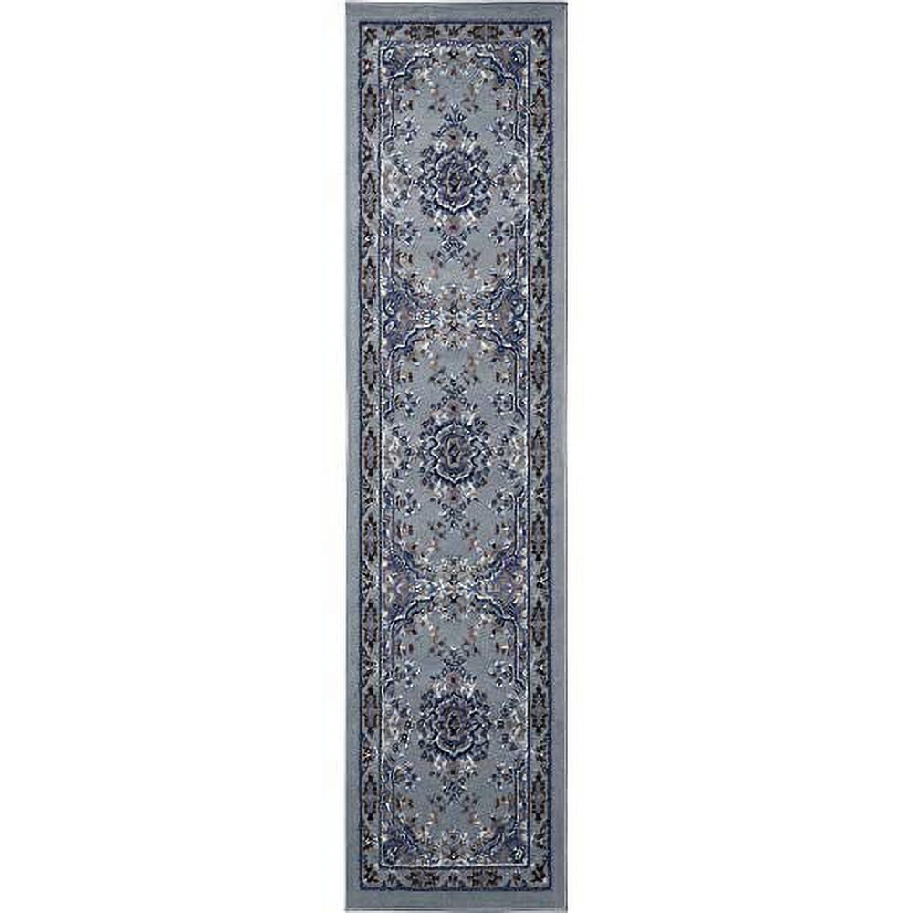 Home Dynamix Premium Sakarya Traditional Medallion Runner Area Rug, Grey/Blue, 1'9"x7'2"