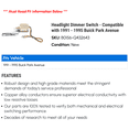 thumbnail image 2 of Headlight Dimmer Switch - Compatible with 1991 - 1995 Buick Park Avenue 1992 1993 1994, 2 of 2