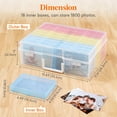 thumbnail image 2 of Inner Photo Storage Box ” x ” Photo Case Clear Craft Keeper Plastic Organizer Boxes for Seed Cards Stickers Crayon Beads Jewelry, 2 of 9